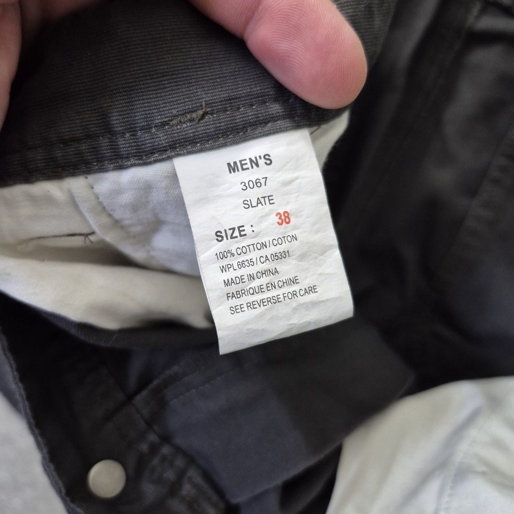 Woolrich Mens Little Fork Shorts Actual 37 Gray Belted Cotton Outdoor Pockets - Picture 7 of 13